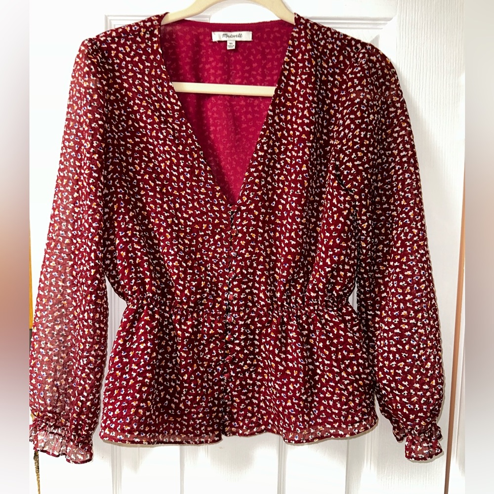 NWOT MADEWELL Floral Blouse!!